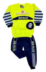 Stylish Boy's Printed Shirt and Trouser Suit - 2 Pcs Set